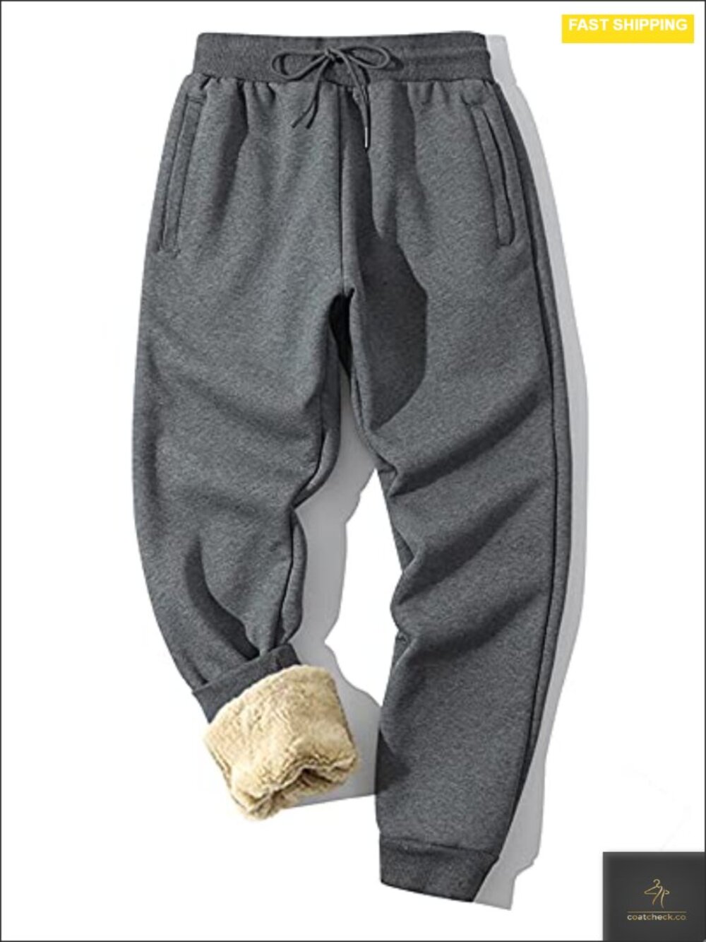 Men's Thermal Fleece Lined Jogger Sweatpants Winter Warm Thick Track Pants